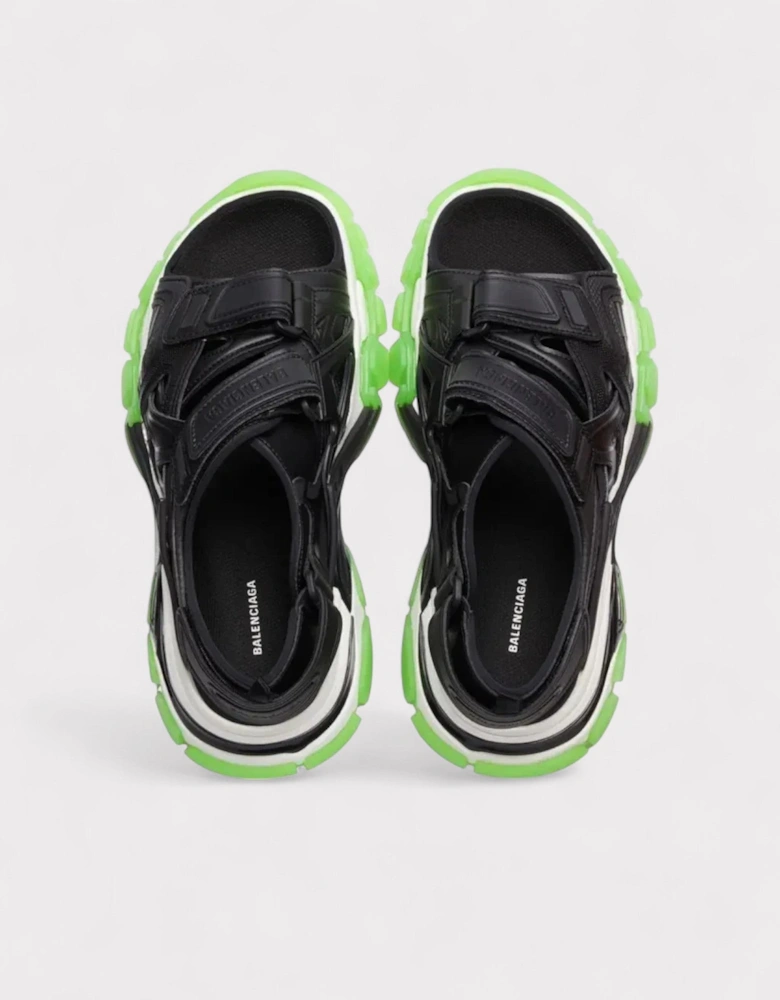 Track Sandals Clearsole Black Green
