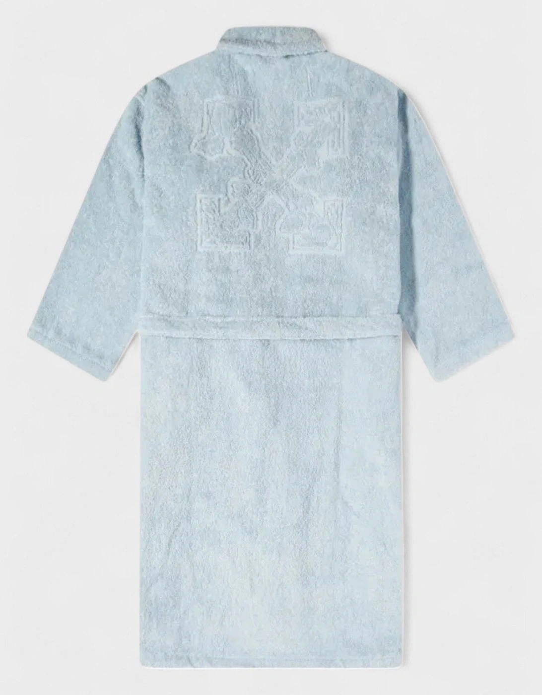 Arrow Leaves Logo Bathrobe Baby Blue