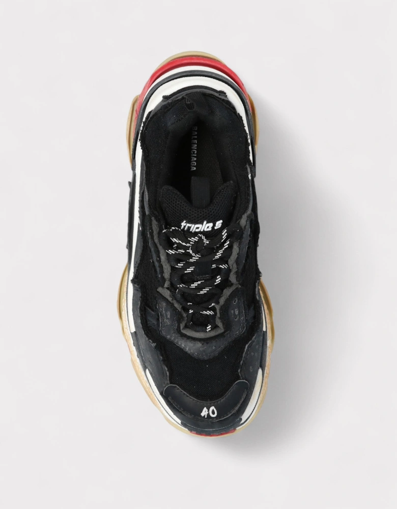 Wmns Triple S Sneaker 'DIY - Black Red'