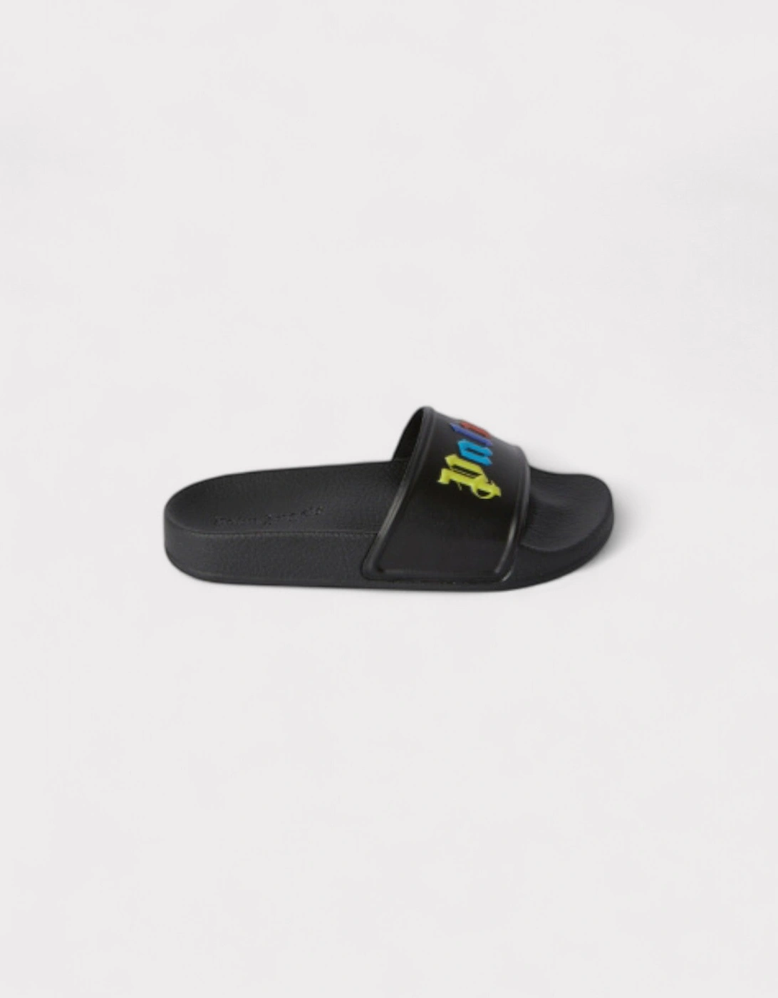 Girls Colours Logo Pool Slide Black