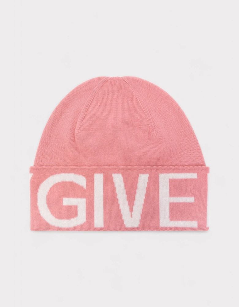 Logo Wool Beanie Pink