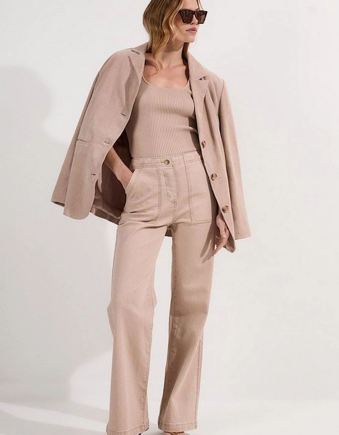Coloured Denim Wide Leg Jean, 5 of 4