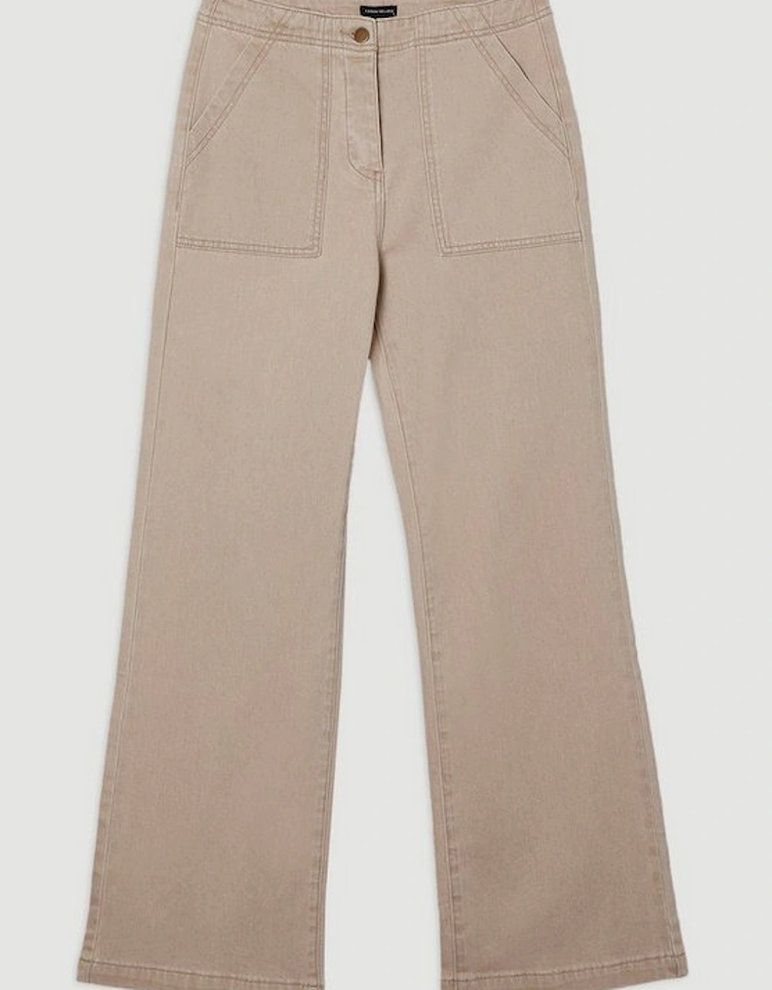 Coloured Denim Wide Leg Jean