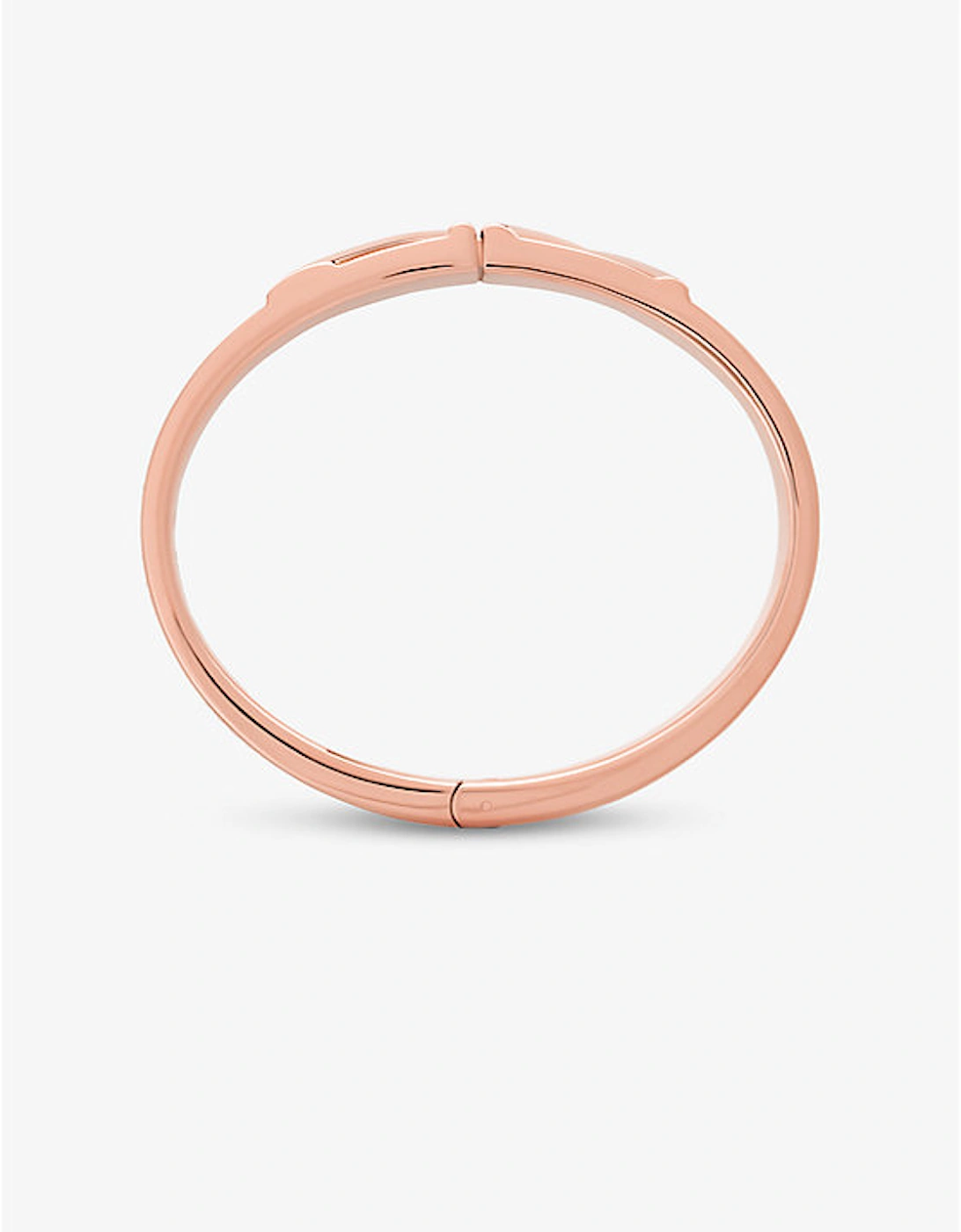 Mott Rose Gold-Tone Signature Logo Bangle