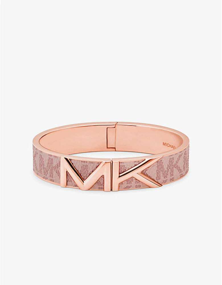 Mott Rose Gold-Tone Signature Logo Bangle