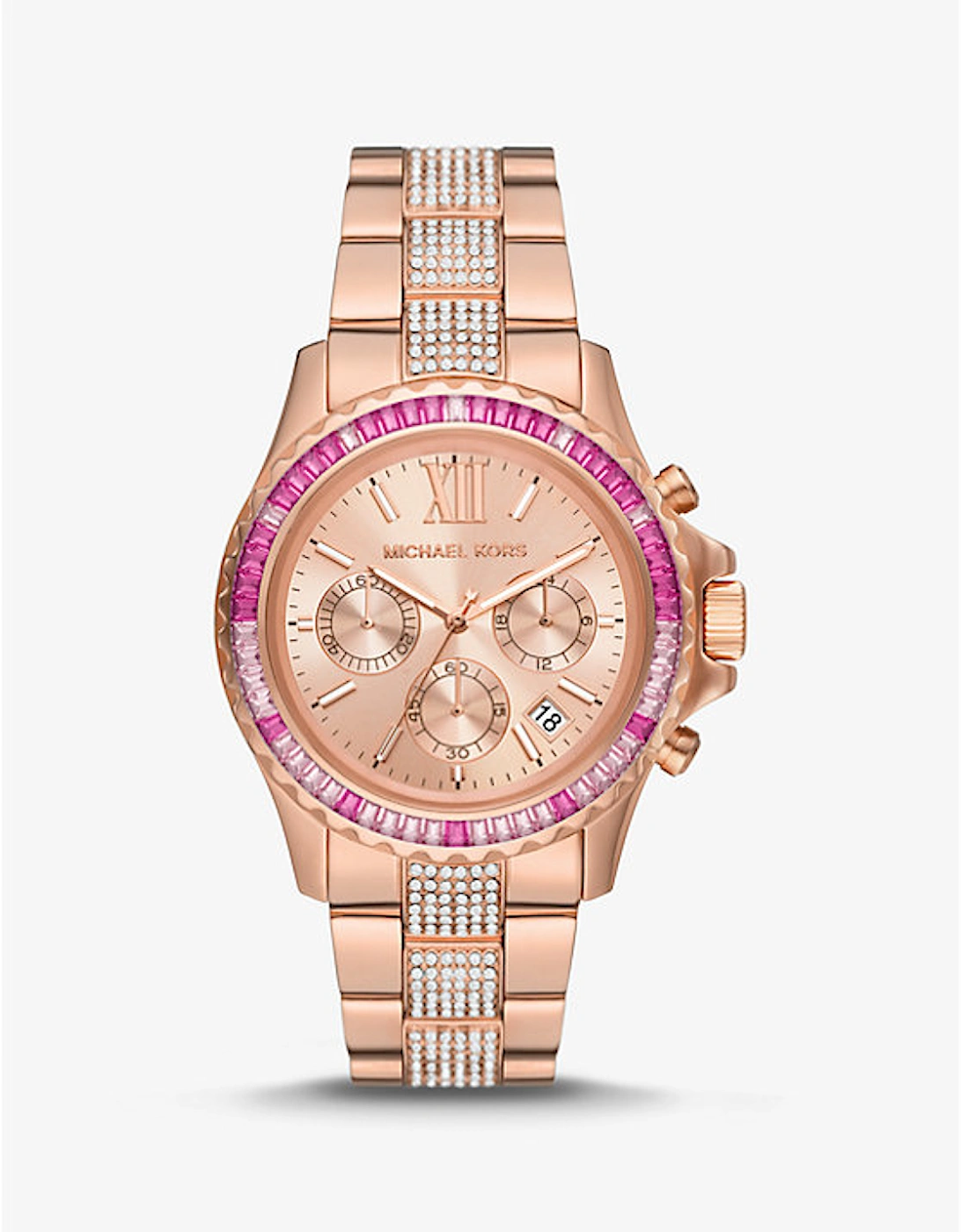 Oversized Everest Pavé Rose Gold-Tone Watch, 4 of 3