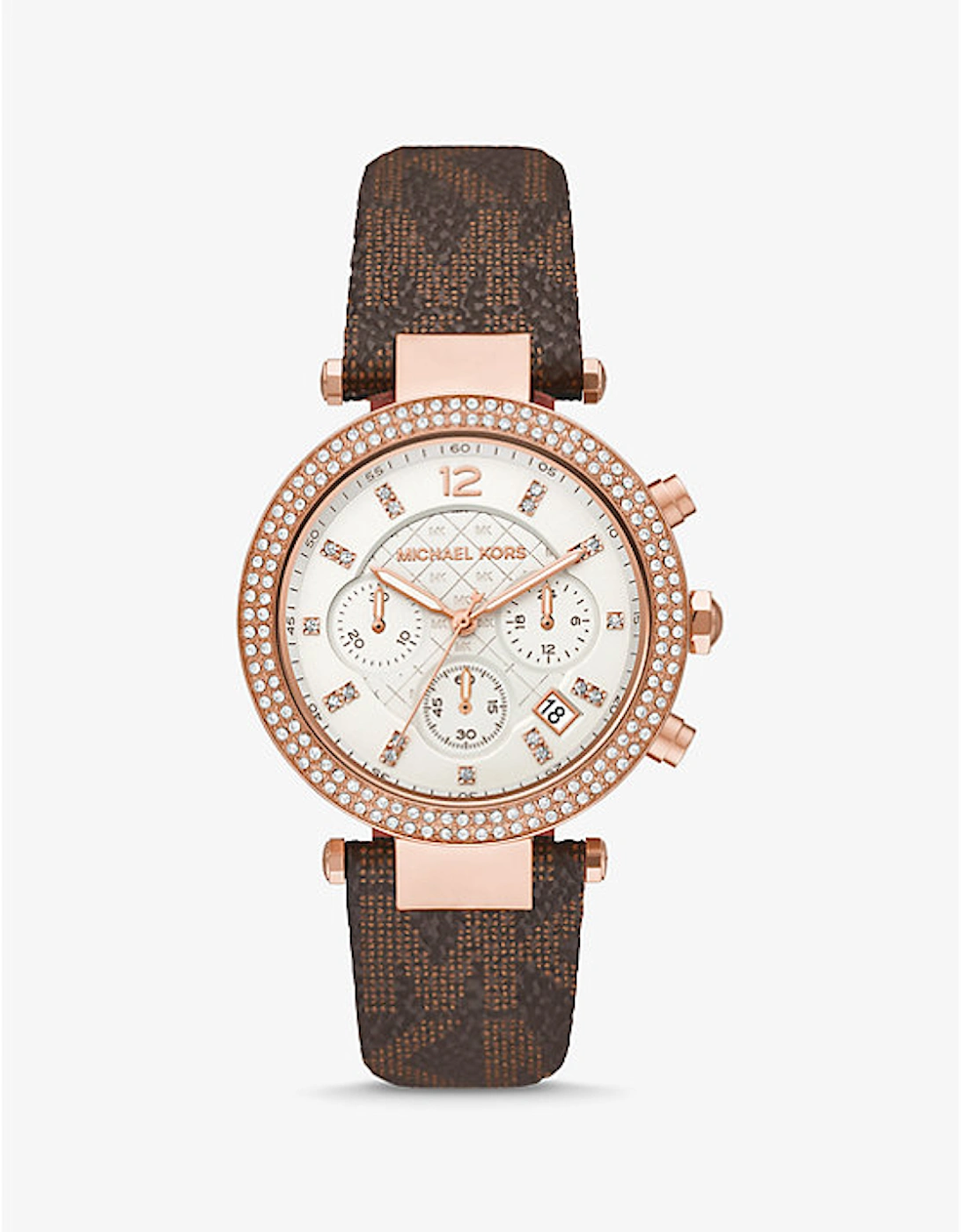 Oversized Parker Pavé Rose Gold-Tone and Logo Watch, 5 of 4