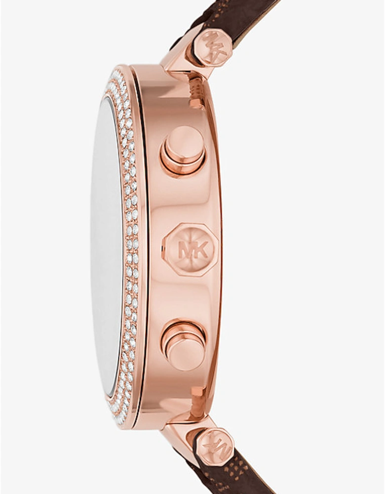 Oversized Parker Pavé Rose Gold-Tone and Logo Watch
