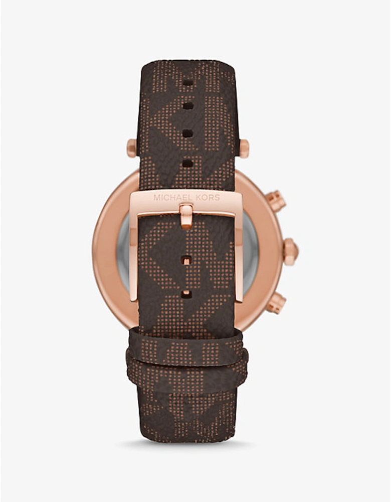 Oversized Parker Pavé Rose Gold-Tone and Logo Watch