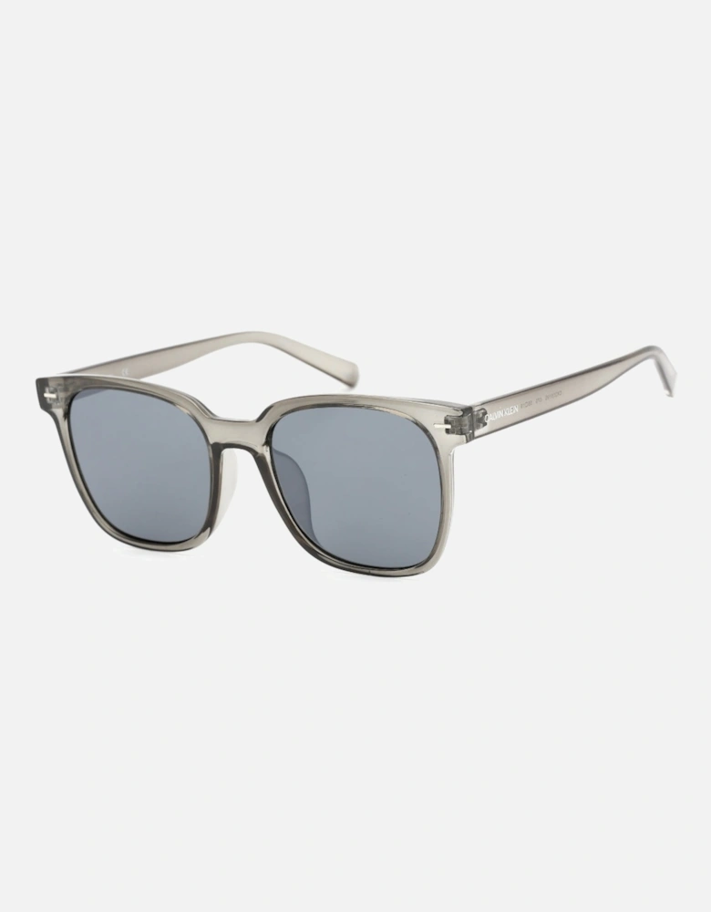 Crystal Smoke Frame Gunmetal Mirror Lensed Sunglasses