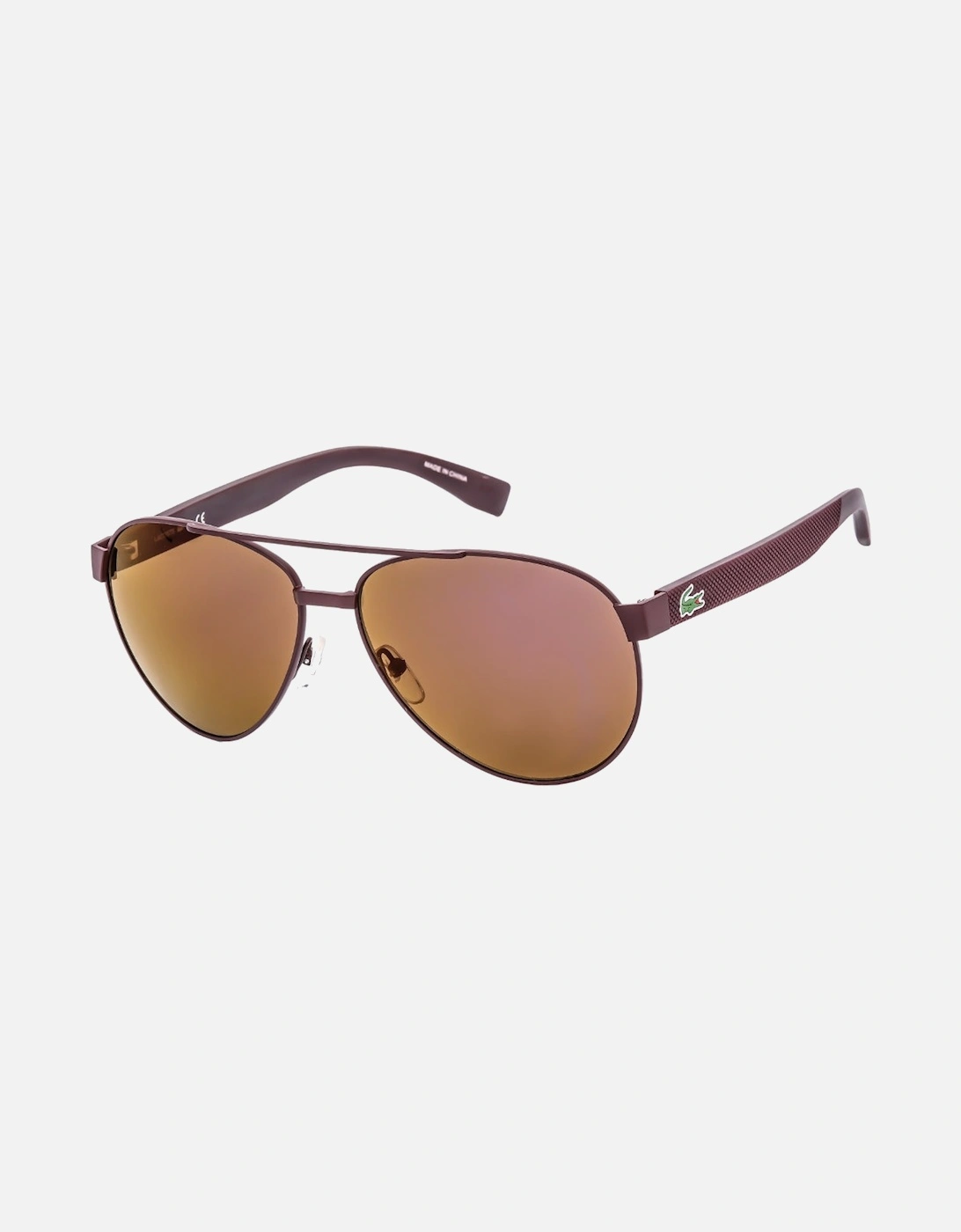 Matte Red Framed Brown Lensed Sunglasses, 3 of 2