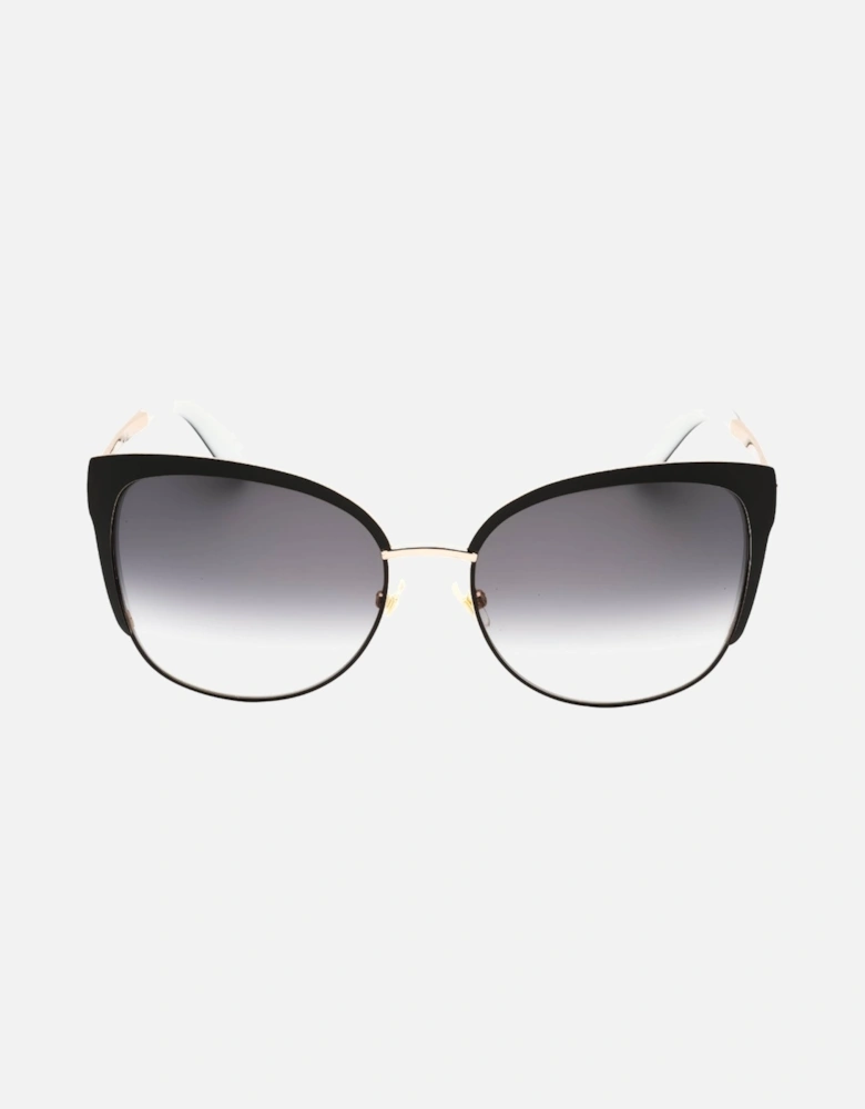 Genice Black Gold Frame Grey Gradient Lens Sunglasses