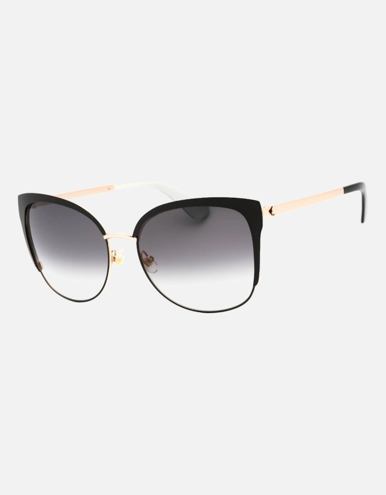 Genice Black Gold Frame Grey Gradient Lens Sunglasses