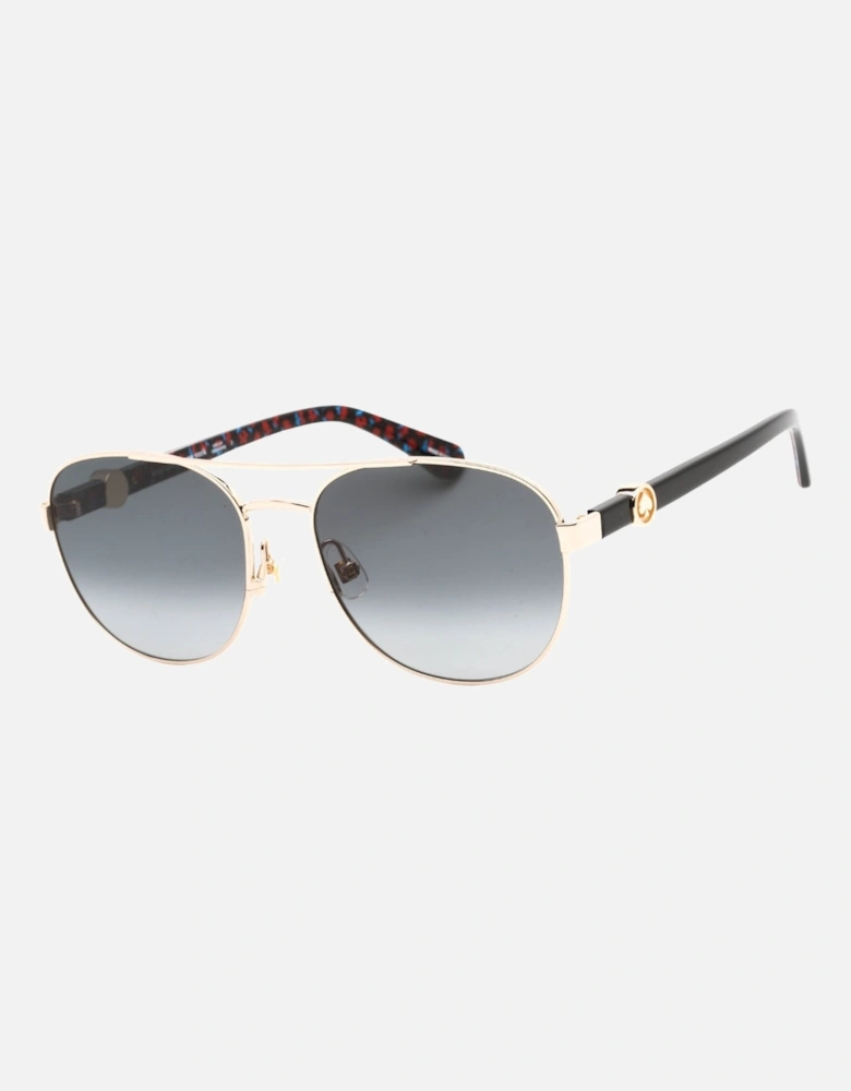 Raglan Gold Framed Grey Shaded Lens Sunglasses
