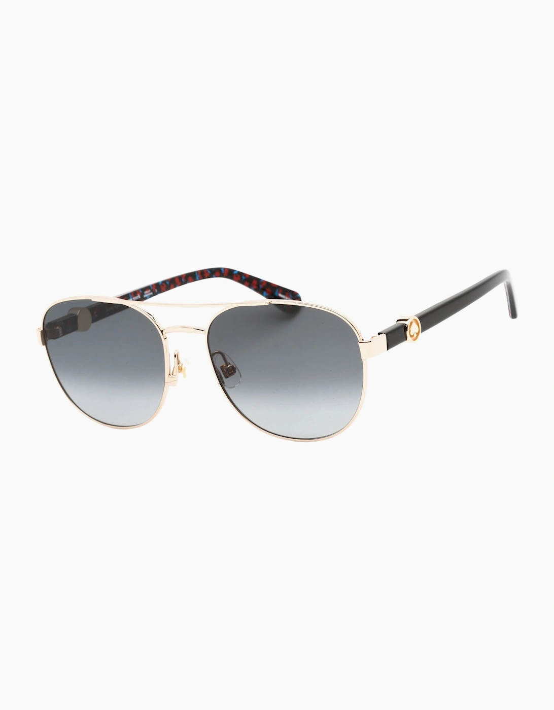 Women's Kate Spade Raglan Gold Framed Grey Shaded Lens Sunglasses - Size: ONE size