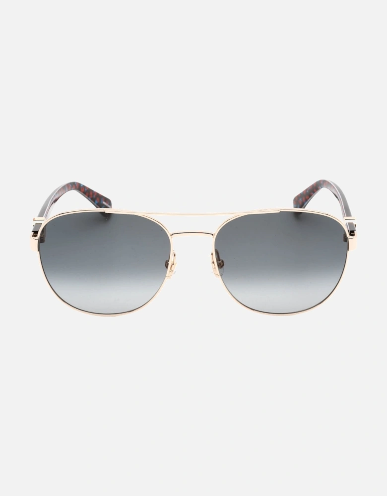 Raglan Gold Framed Grey Shaded Lens Sunglasses