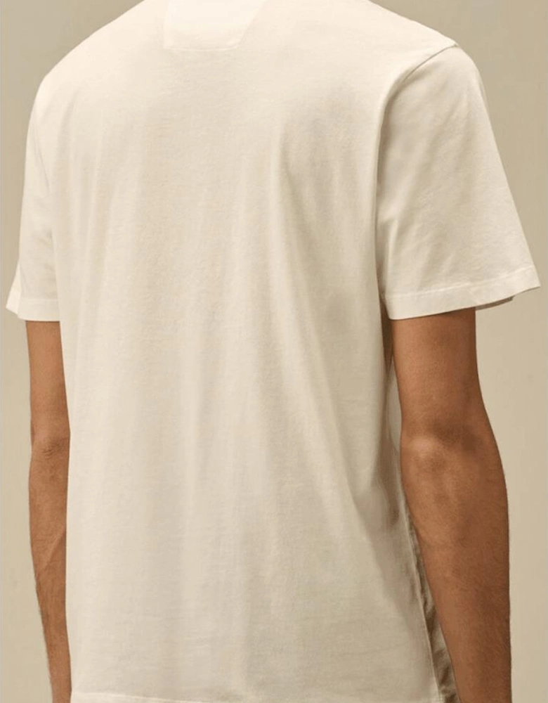 30/1 Vertical Logo Gauze White T-Shirt