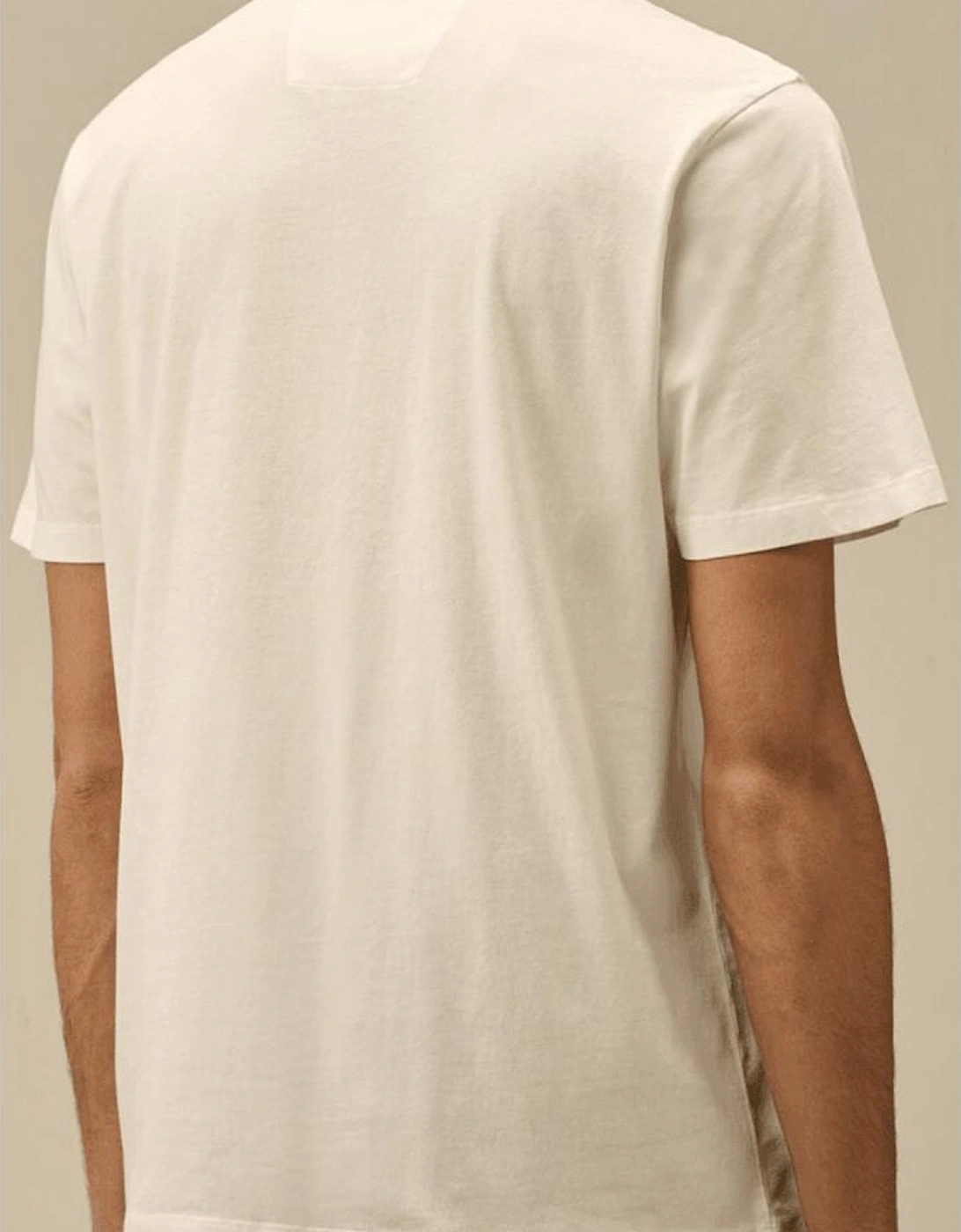 30/1 Vertical Logo Gauze White T-Shirt