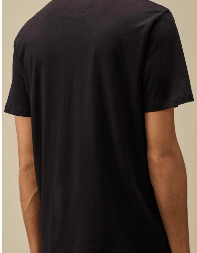 30/1 Vertical Logo Navy T-Shirt
