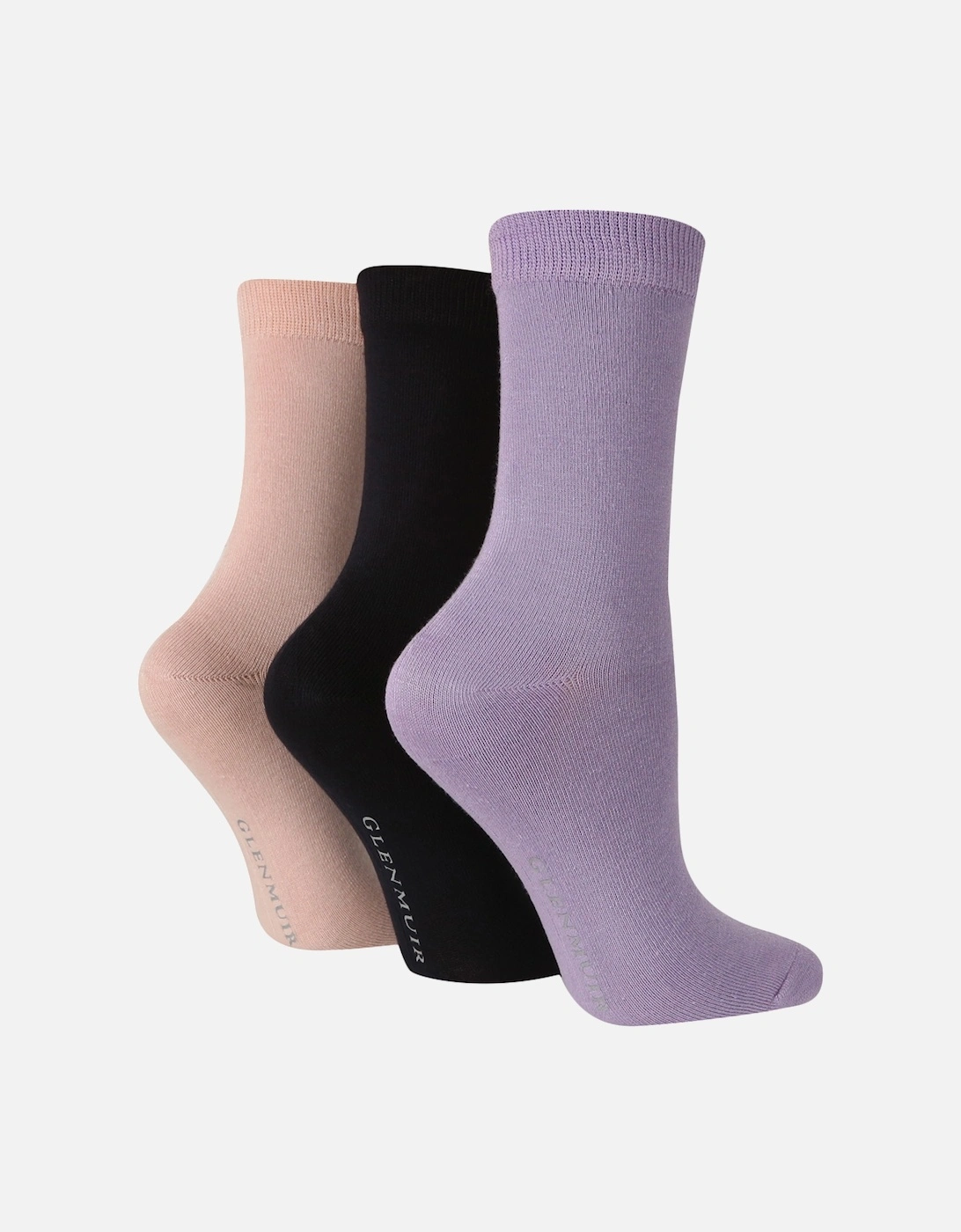 3 PAIR LADIES PLAIN BAMBOO SOCKS, 2 of 1