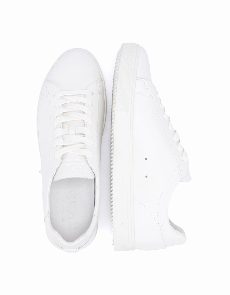 Bradley Essentials Leather Men's Triple White Trainers