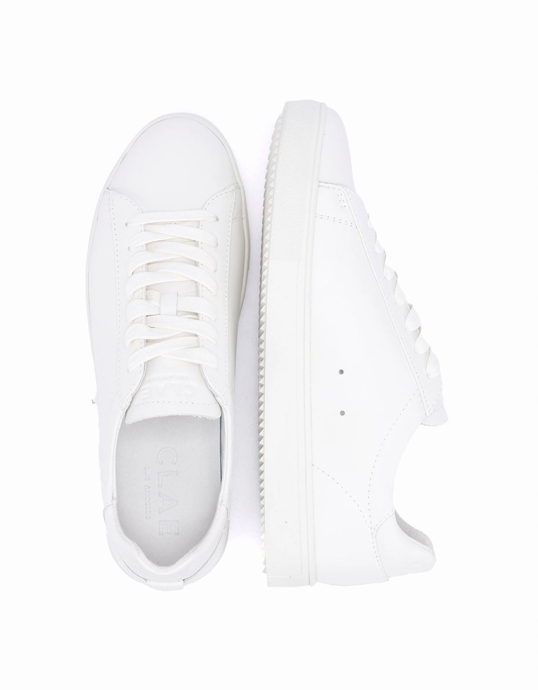 Bradley Essentials Leather Men's Triple White Trainers