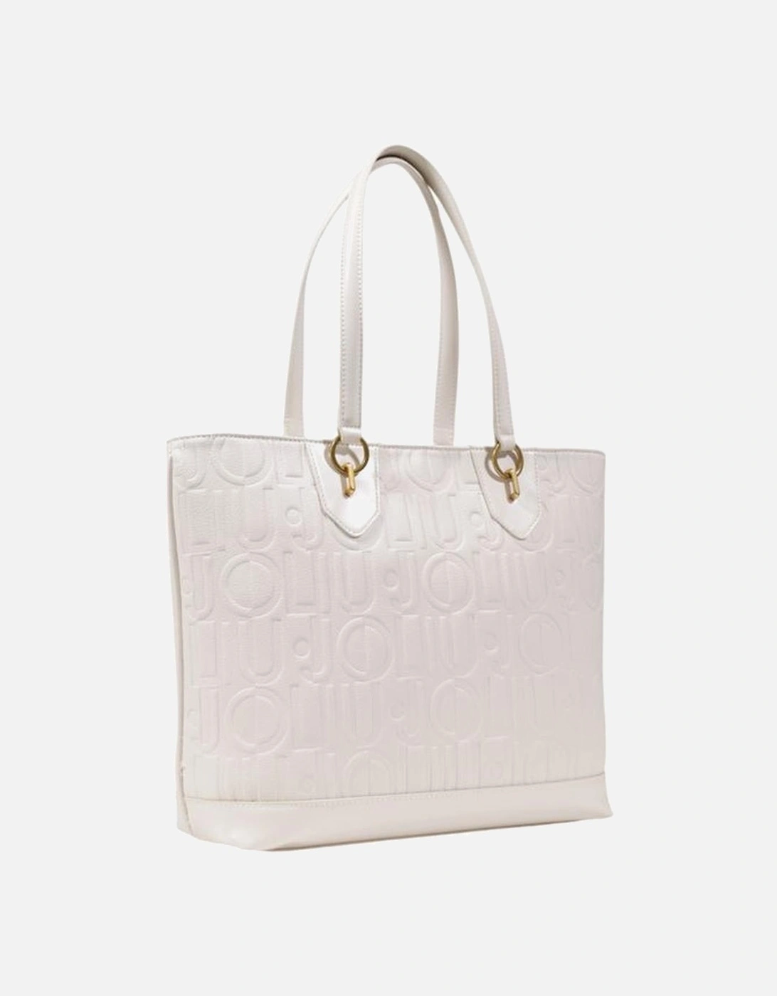 Structured Polyurethane Large Tote Bag Women - Cream Handbags
