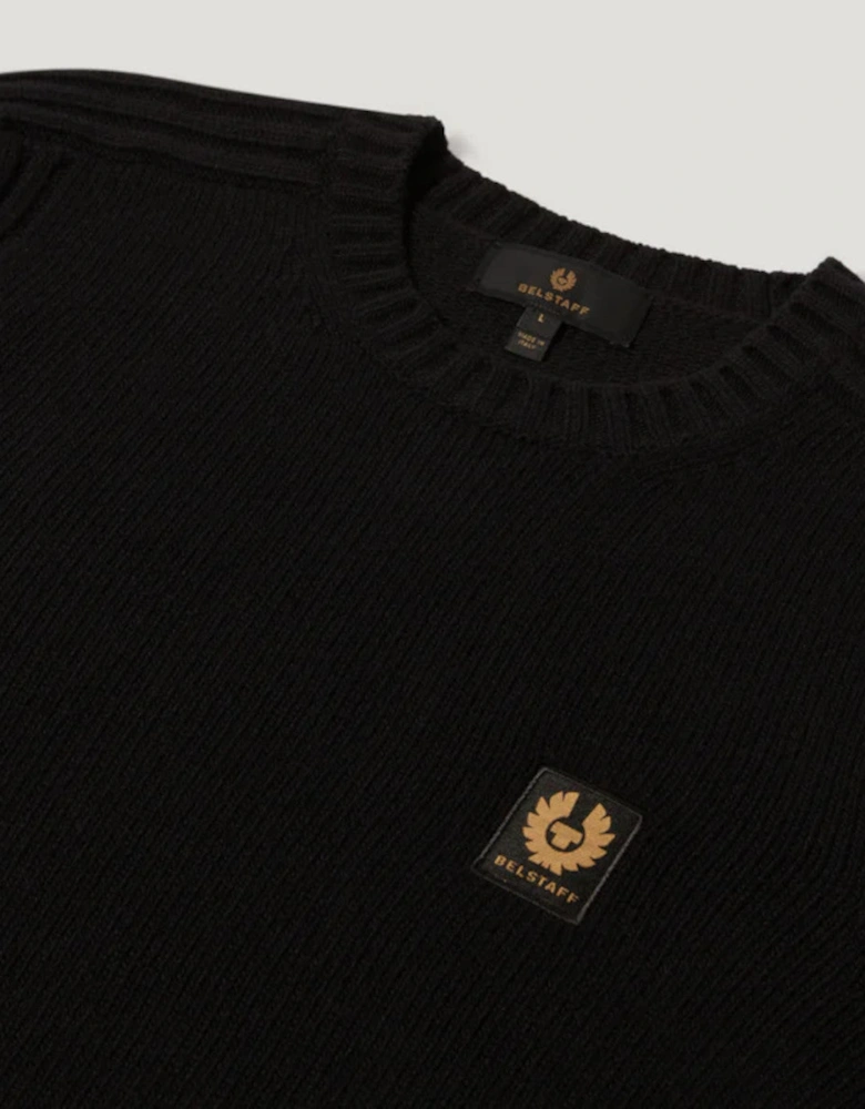Watch Crew Neck Jumper Black