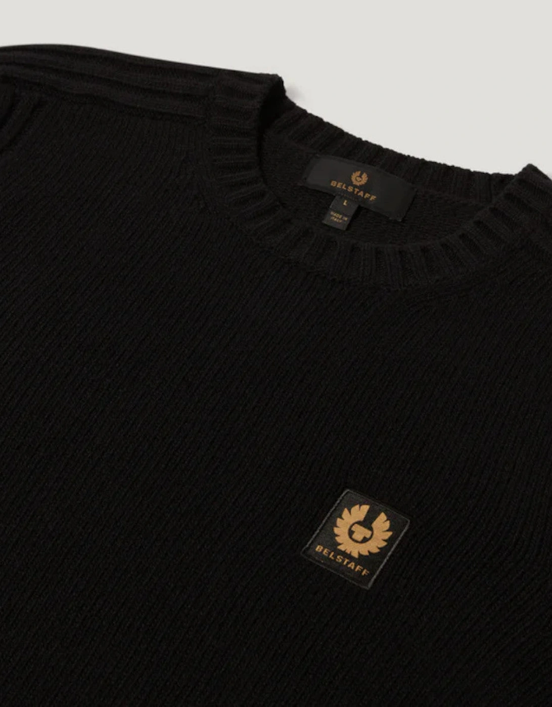 Watch Crew Neck Jumper Black