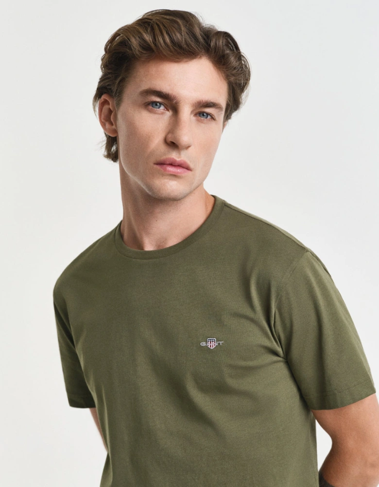 Regular Shield T-Shirt, Moss Green