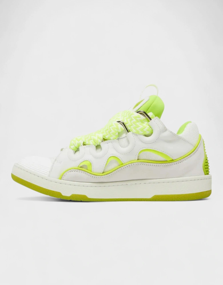 Curb Sneakers White Fluo Yellow