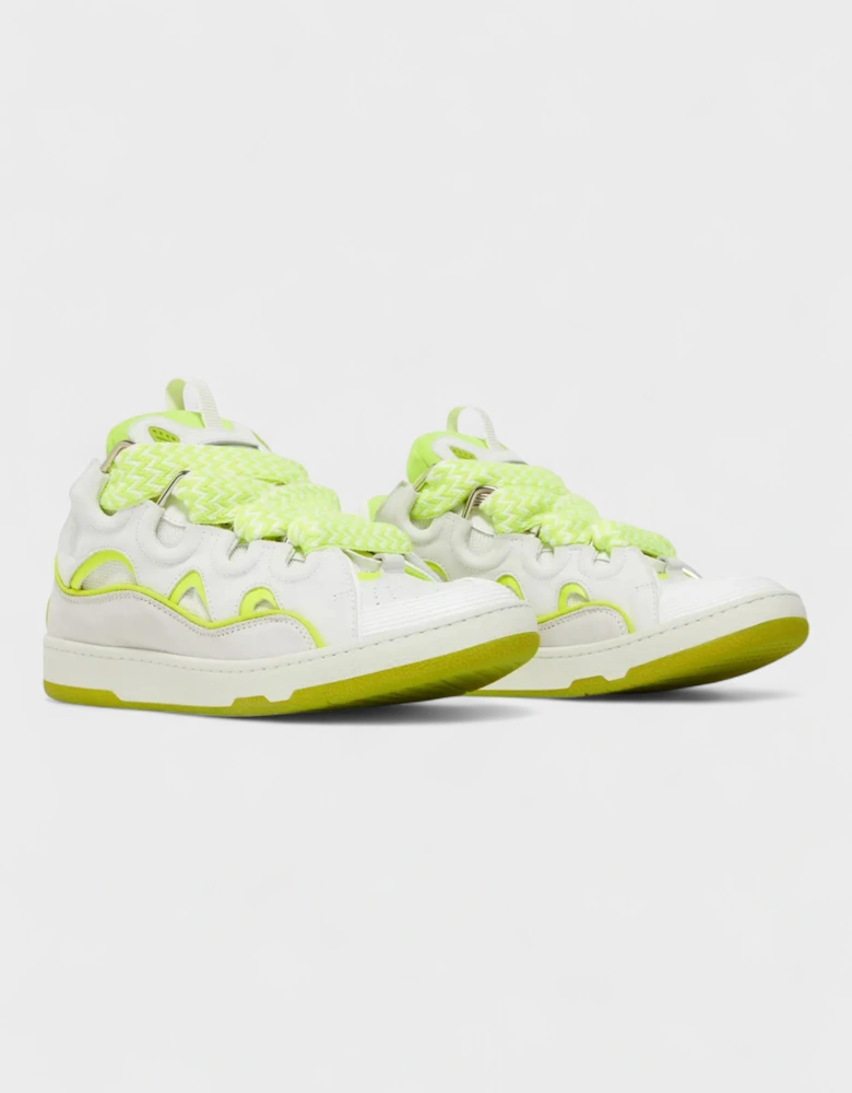 Curb Sneakers White Fluo Yellow