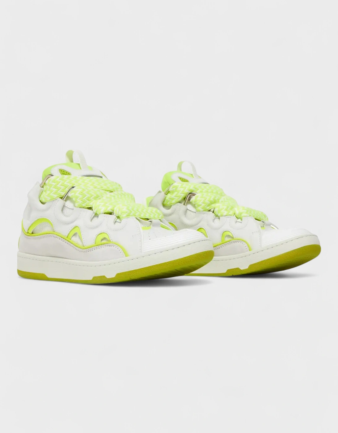 Curb Sneakers White Fluo Yellow