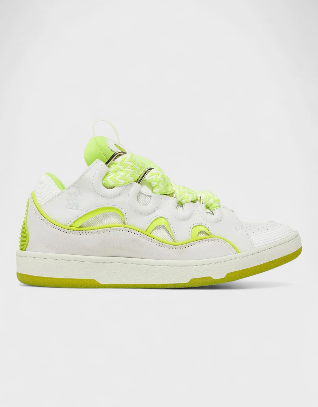 Curb Sneakers White Fluo Yellow, 6 of 5