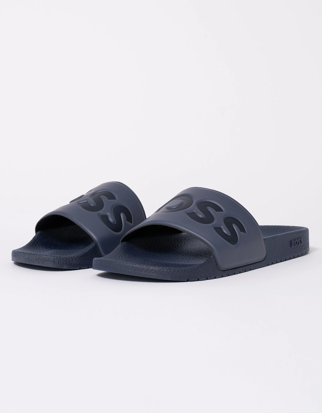 BOSS Orange Aryeh Mens Italian-Made Slides With Large Logo Detail, 2 of 1