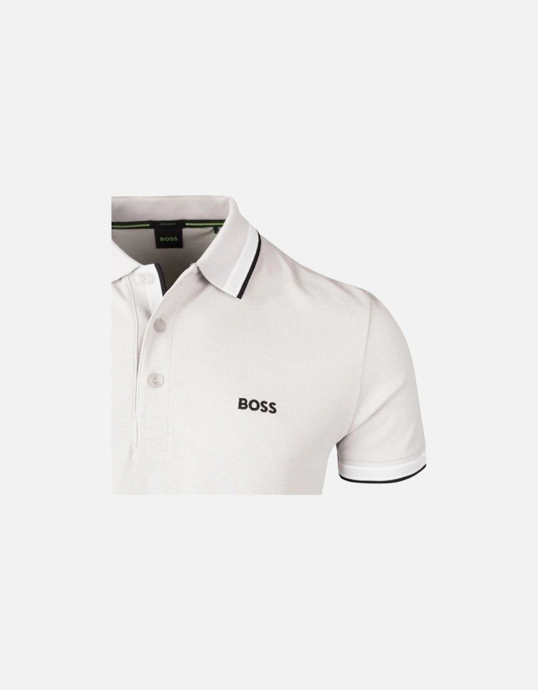 BOSS Paddy Piqué Polo Shirt Light Pastel Grey