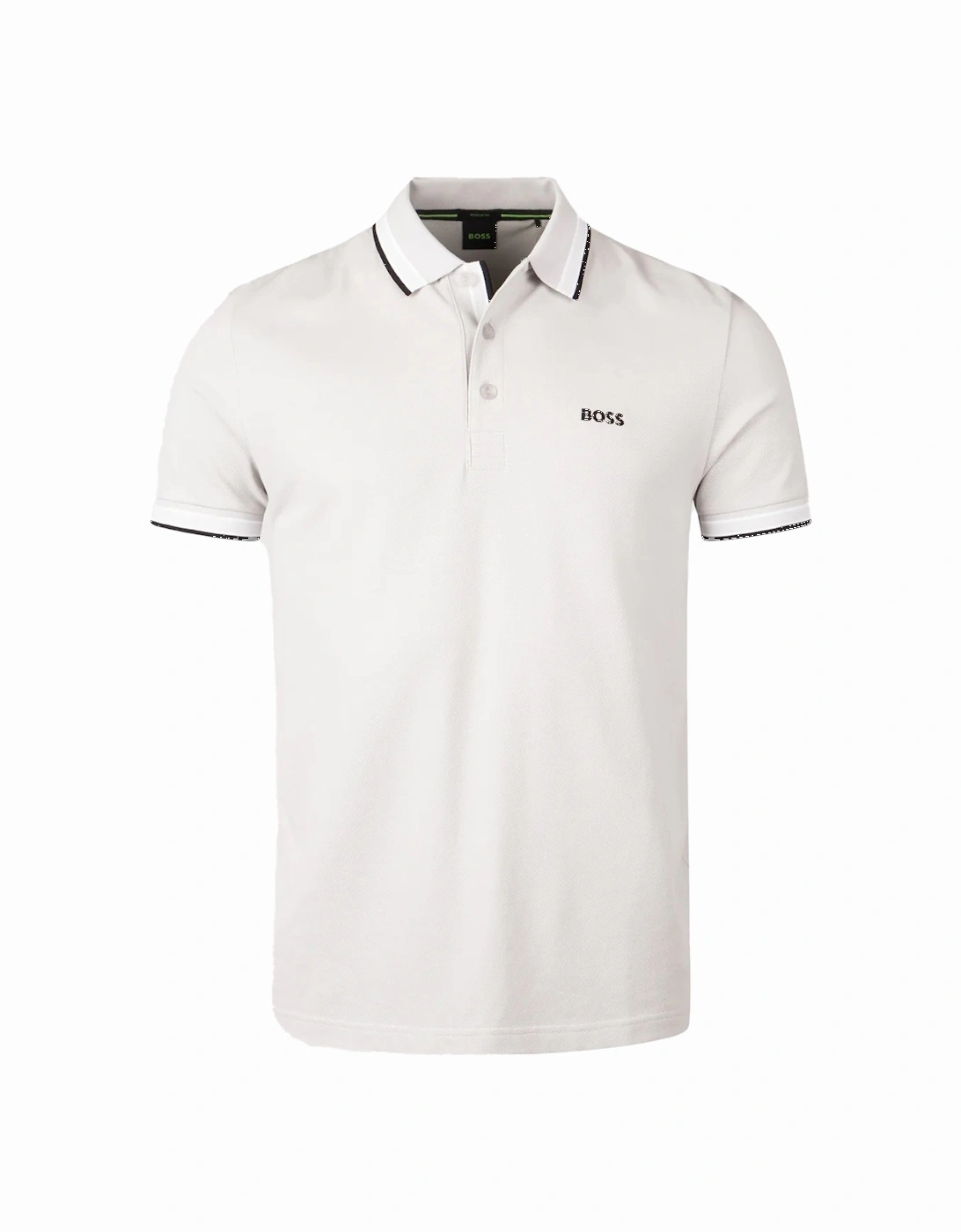 BOSS Paddy Piqué Polo Shirt Light Pastel Grey, 4 of 3