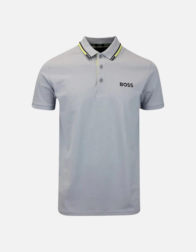 BOSS Paddy Pro Polo Shirt Dark Grey/Yellow