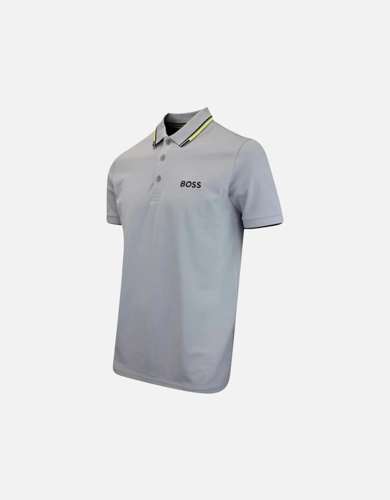 BOSS Paddy Pro Polo Shirt Dark Grey/Yellow
