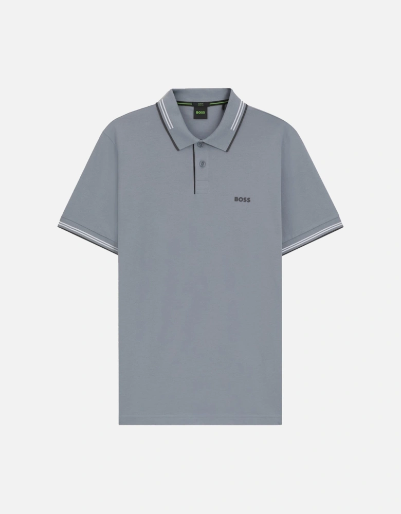 BOSS Slim Fit Paul Polo Shirt Dark Grey/White