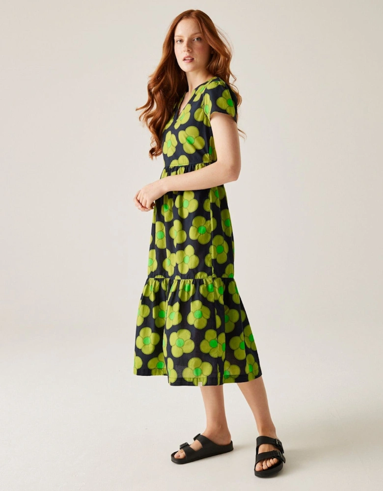 Womens Orla Kiely Tier Midi Dress