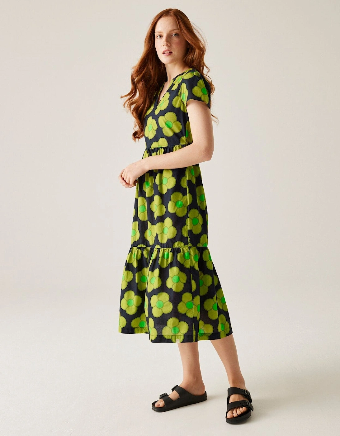 Womens Orla Kiely Tier Midi Dress, 2 of 1