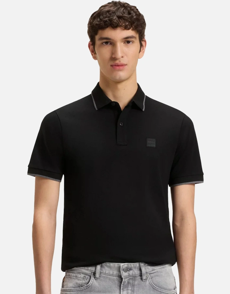 BOSS Slim Fit Passertip Polo Shirt Black