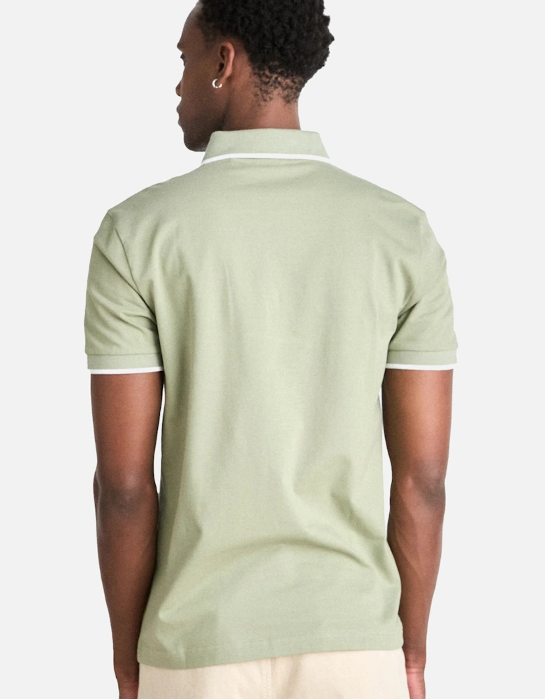 BOSS Slim Fit Passertip Polo Shirt Open Green