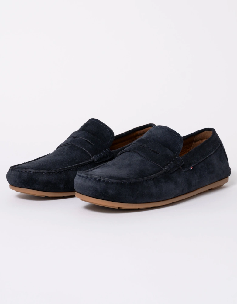 Casual Hilfiger Suede Mens Driving Shoes - Desert Sky