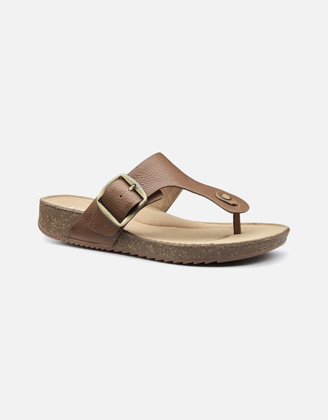 Hotter Women's Brown Resort Toe Post Sandals - Size: 4.5