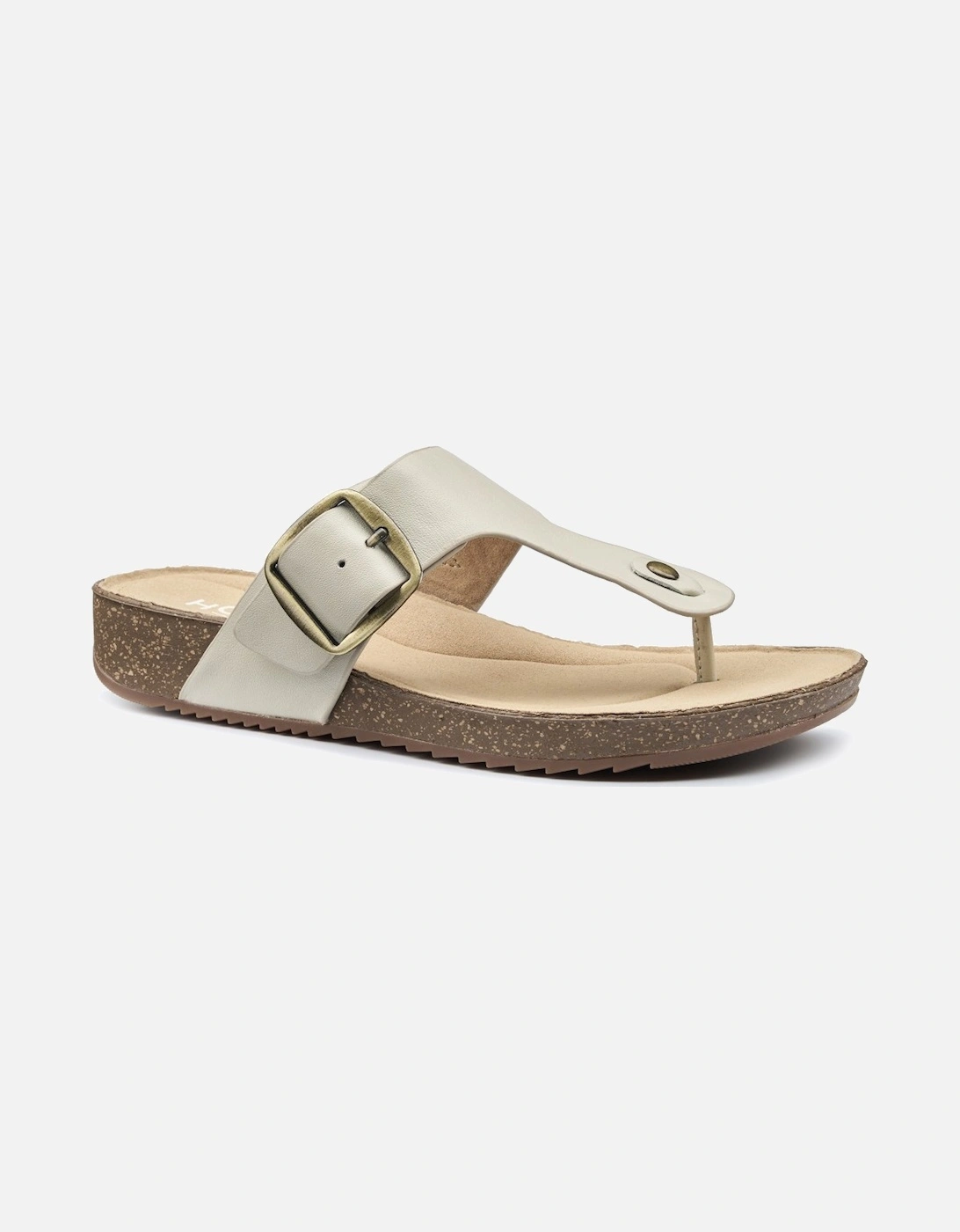 Hotter Women's Tan Resort Toe Post Sandals - Size: 8