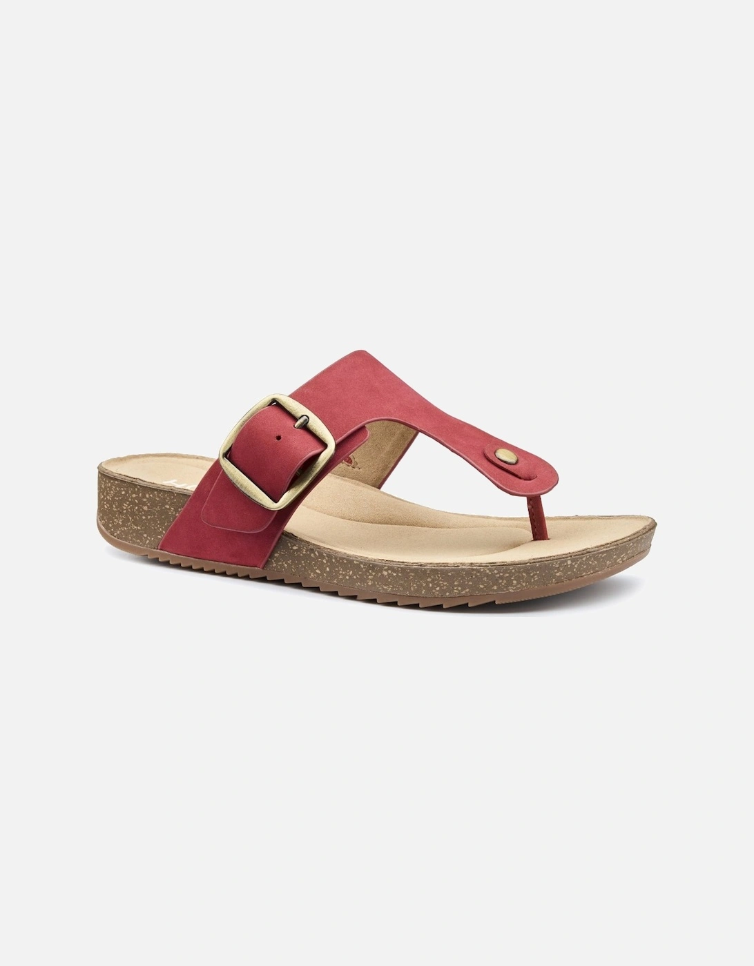 Hotter Women's Red Resort Toe Post Sandals - Size: 5.5