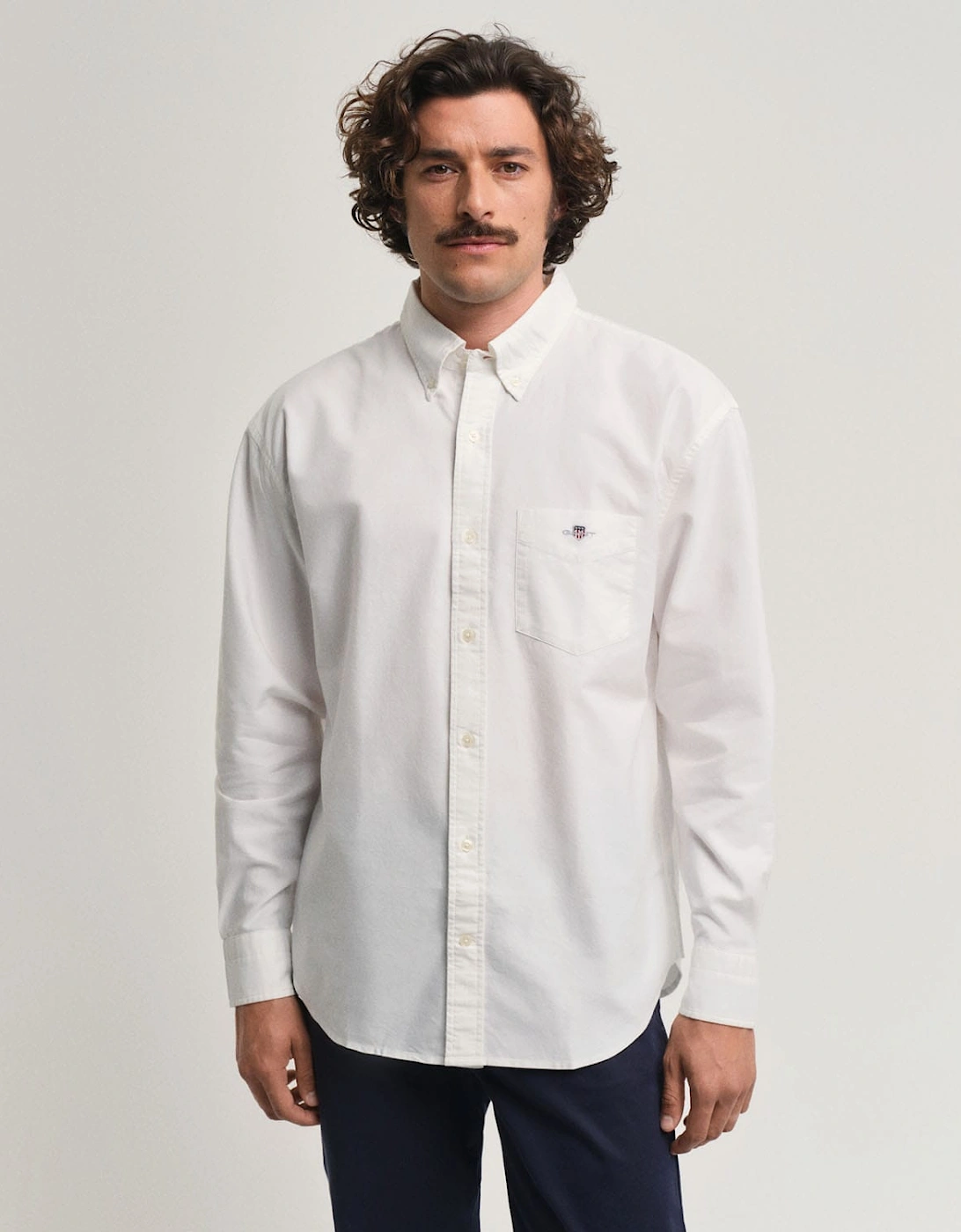 Gant Men's White Relaxed Fit Oxford Shirt - : 42/Regular Xl