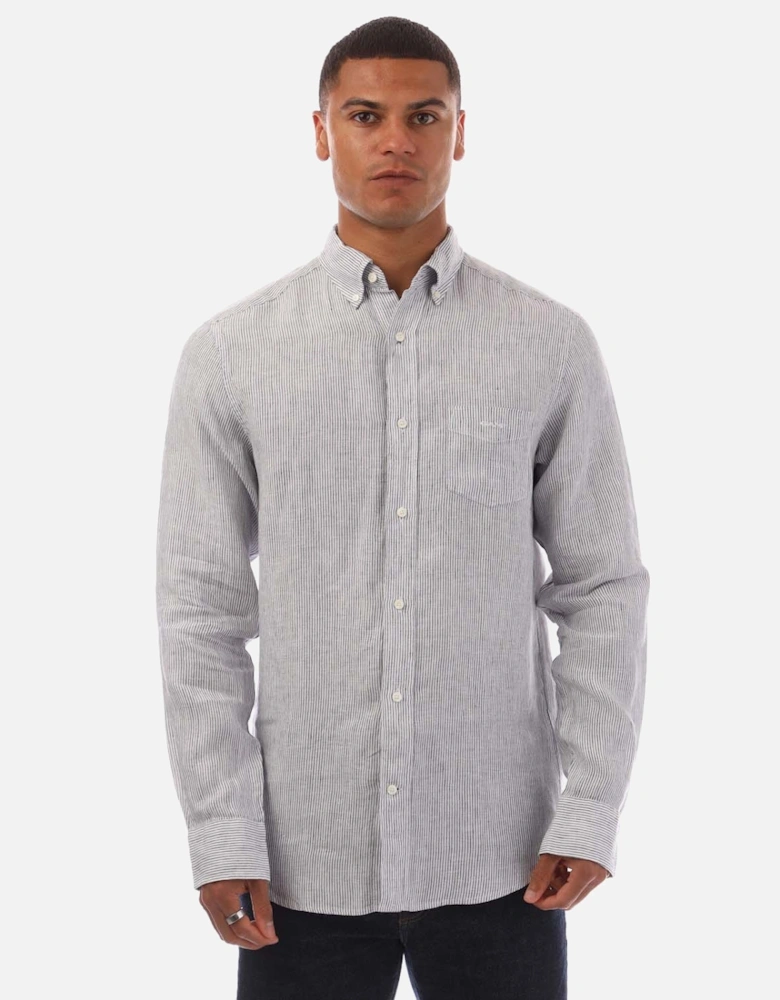 Regular Fit Striped Linen Shirt